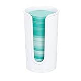 mDesign Cosmeticパッドディスペンサーバスルーム用カウンタトップス、Vanities – ホワイト