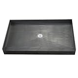 タイルRediシャワーPan with IntegratedセンターPVCドレイン 42-Inch D by 48-Inch W 4248C-PVC
