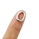 LMAPUR 1個シルバー925 カラビナ サークル マルカン 丸カン パーツ ハンドメイド DIY シルバー925製 銀 アクセサリー スターリングシルバー (S)