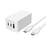 ドコモ純正 3ポートACアダプタ02M USBケーブル CtoC 1.0m 付属 最大65W 急速充電 3台同時充電 折りたたみプラグ 異常検知機能iPhoneAndroid