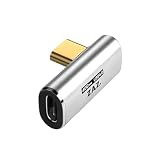 USB4.0 Type-C 変換アダプター 方向変換 アダプタ 【左右 90° ミドルベント １個】 PD 100W 5A 急速充電 40Gbps 高速データ転送 8K@60Hz 映像出力 L字 L型 オス メス USB C コネクター Thunderbolt 3、Mac Book 、Nintendo Switch、Sam sungなどのType-C デバイスに対応 cone-012