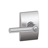 Schlage F40 BRW 626 CEN Century Collection Broadway Bed and Bath Lever, Satin Chrome by Schlage Lock