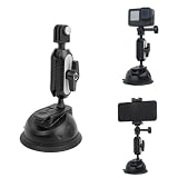 Akeipho 吸盤マウント 吸盤式車載カメラマウント、アクションカメラ ゴープロ GoPro 用 360度回転 カップマウントホルダー 、Gopro Hero 12 11 10 9 8 7 6 5 Insta360 X3/X2/ONE R OSMO Action AKASO カメラ対応