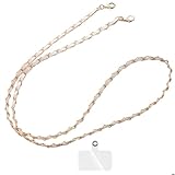 [grooblue] スマホストラップ ショルダー 首掛け 肩掛け 斜め掛け 【ネックレスのようなチェーンが可愛い】 スマホショルダー ネックストラップ 落下防止 オフホワイト