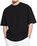 [バロット] Tシャツ メンズ 半袖 【肉厚7オンス×綿100％】 ビッグシルエット 無地 オーバーサイズTシャツ ヨレない 透けない 肉厚Tシャツ 日本ブランド (3XL, ブラック)
