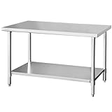 ステンレス 作業台 業務用 調理台 厨房 1200×600×850 板厚1.2mmモデル ステンレステーブル ワークテーブル キッチン KIPROSTAR(キプロスター)