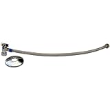 LASCO 06 – 7225ステンレススチールBraided供給ラインキットwith 1 / 2インチメス鉄パイプ四半期Turn角度停止と1 / 2インチ鉄パイプX 16インチ 5/8-Inch C