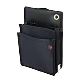 鳶壱 帆布製工具腰袋 #112　2段スタンダード型 黒 ※取寄品 112-BK