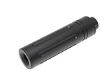 SLONG AIRSOFT 14mm逆ネジ スリムショートサプレッサー フルート BK(ブラック)