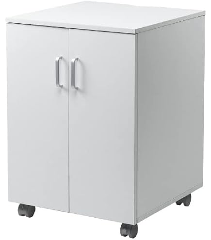 浜本工芸　キャビネット　収納扉付き　プリンター、電話台等　コンセント6口付き Amazon.co.jp: サンワサプライ アウトレット プリンター台 扉付き