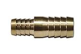 「ノーブランド品」ホースニップル 銅管継手 スプライサー 二方型異径ホース継手 両口12mm ID Hose x 16mm ID Hose継手(5個入）