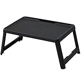 山善(YAMAZEN) テーブル ブラック 幅63×奥行35cm コンパクト フリーテーブル 折りたたみ CFT-5035(BK)