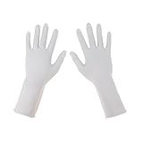 B Blesiya 約100個入り　使い捨てニトリル手袋　作業用手袋　安全　保護用品　清掃/配管/塗装用　使用便利　滑り止め　ホワイト　12インチ長さ　全3サイズ - S