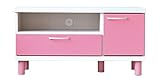 アルファタカバ 子供部屋に一人部屋にぴったりの木製テレビ台 フルールシリーズ 90cm幅ピンク