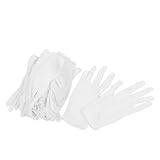 uxcell 作業手袋 保護手袋ケブラー作業カット 12双組 ナイロン ソフトフル フィンガー 労働帯電防止 ワーキンググローブ ホワイト