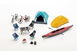 TABLE CAMP 1/43 モンベル キャンプセット ステラリッジテント 2＆3（イエロー） / （ターコイズ）完成品ミニチュア TC430003