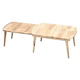 不二貿易 センターテーブル SLIDE Natural Signature 幅70~120cm ナチュラル 37019