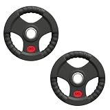 ■大手24時間ジムも導入■ラバープレート 5kg/10kg/20kg/30kg/40kg/50kg 50mm径シャフト対応 バーベルプレート ラバー オリンピックシャフト音 振動 軽減 (計10kg(5kg×2枚))