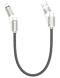 RAVIAD 4in1 充電ケーブル マルチ 3A USB Type C ケーブル iPhone 充電コード 60W PD USB C ライトニング usb-c 高速充電 タイプc コード タイプc ライトニング iPhone16/15/14/13ProMax/12mini/11/XR/XSMax, GalaxyS24/S23,Xperia,Huawei,Xiaomi-3M