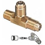 BBKテクノロジーズ アクセスバルブ ティ 1/4オスフレア(2方向) パイプネジ:1/8NPT 3ヶ入 A31512