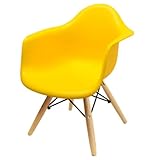 イームズキッズチェア(肘付き)樹脂イエロー【リプロダクト品】