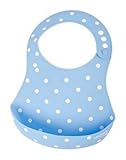 BB & Co Bib Soft Picks Up Crumbs catcherz Blue Polka Dot by BB