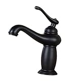 Fenteer 蛇口　ウォータータップ　キッチン　水漏れない　ヨーロッパスタイル　ハンドルシンク　ブラス