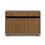 キャビネット サイドボード 完成品 幅120cm ブラウン 北欧風