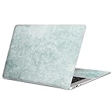 MacBook Air 13インチ 2022～2025 M2 / M3 / M4 用 スキンシール モデル A2681 / A3113 / A3240 igsticker マックブック エア Mac 13" inch 用シール フィルム ステッカー 013270 水色 大理石 模様