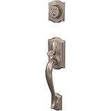Schlage FC58-CAM カスタム キャメロット キーエントリー シングルシリンダー セクションハンドル、サテンニッケル