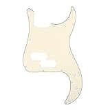Musiclily 13穴 プレシジョンベース PB用 ピックガード, 3プライクリーム