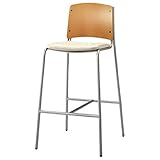 オリバー ダイニング ハイカウンターチェア スチール 布 ナチュラル×ホワイト (S・CS-4145・NB・ST+CF-17A)