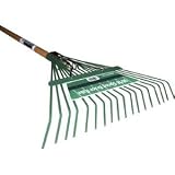Midwest Rake 40932 Heavy-Duty Spring Brace Rake with 54 Wood Handle, 18 Tine 18 Steel Head by Midwes