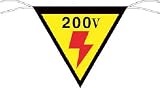 つくし 三角旗標識 「200V」 649