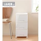 【日本製】LUGS　ルームチェスト3段　シルキーホワイト