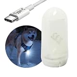DOKEEP 犬散歩 ライト 犬猫用 ペンダントライト LED 充電式 夜間 散歩用 犬の安全のために 首輪 光る キラキラ 11g 超ミニ LEDライト 防水 調節可能 簡潔 軽い 超小型犬～超大型犬に対応 ペット用品 (ホワイト・ルミナス)