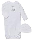 Little Me Unisex-Baby Newborn Welcome World Gown and Hat White 0-3 Months [並行輸入品]