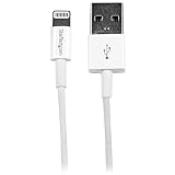 StarTech.com Lightning - USBスリムケーブル 1m ホワイト Apple MFi認証取得 iPhone/iPod/ iPad対応 充電&同期用ケーブル USBLT1MWS