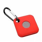 for Tile Mate Pro 専用カバー スマートタグ シリコン保護カバー for Tile Mate Pro Bluetooth スマートトラッカー スマートタグ 紛失防止タグ forTile Mate Pro 専用ケース ポータブル落下防止保護カバー 防水 軽量 ソフト for Tile Mate Pro Bluetooth スマートトラッカーアクセサリー用 (赤)