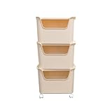 サンカ 日本製 katasu(カタス) 収納ボックス(3個組) ふた付き キャスター付き ハコL3個/フタML3個/キャスター ホワイト KhLWH×3+KfMLWH×3+ACS