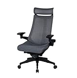 イトーキ アクトチェア 公式ストアモデル ブラック×ダークグレー オフィスチェア【メッシュ・エクストラハイバック/ナイロンキャスター / 4Dリンクアームレスト / 快適な座り心地/通気性に優 れ たメッシュ素材/フレキシブルバックレスト / 360°回転 / 115mm座面上下昇降 / 日本製・こだわりの品質】ゲーミングチェア KG477JEE1T1T3C