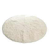 グラムスタイル ラグ 洗える 円形 140cm ラグマット 滑り止め付 抗菌 防臭 オールシーズン 床暖房対応 スノー