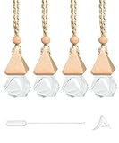 bylikeho 車用芳香剤 香水 4個 車のエッセンシャルオイルディフューザーボトル カーアクセサリー 空 詰め替え可能 車用香水ボトル 車吊り下げディフューザーボトル 自動インテリア装飾装飾 レディース メンズ