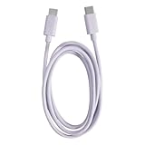 イツワ商事 パステルカラー USB Type-C to Type-C ケーブル, 1.0m 高速データ転送 480Mbps, 5色展開 (パープル/ブルー/ピンク/ホワイト/ベージュ), 20V3A 急速充電対応 (パープル)