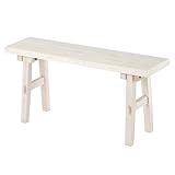 木製 ベンチ スツール ウッドベンチ 椅子 長椅子 いす チェア 縁台 天然木 台 〔幅90cm〕 ホワイト