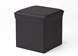 38cmX38cm ダークブラウン　スツールとして座って、収納ボックス、オットマンとして有効活用できるボックス　スツール　オットマン しかも折りたたみ式