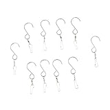 monkeyjack 10 Piece Sシェイプフックステンレススチールキッチンバスルーム服Hanging s-hookハンガークリップ# 1