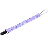 Nice Days（ナイス　ディズ）　ベビー用おしゃぶりホルダー　落とすのを防止　六色選べる (パープル)