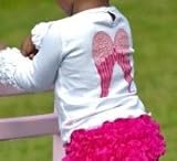 ラッフルバッツ ソフトコットン長そでTシャツ 天使の羽 トップス 4T