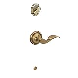 Schlage F359AVA609LH Avanti Interior Left-Handed Lever with Deadbolt, Antique Brass [並行輸入品]